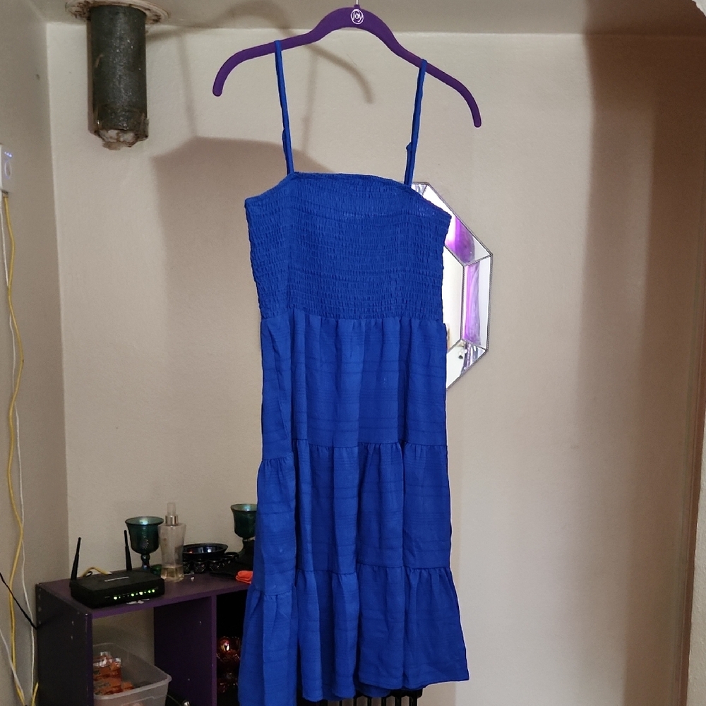 Blue Sleeveless Kids Dress